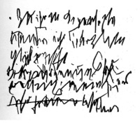 grafia di soggetto affetto da corea di Untington(grafologia clinica)